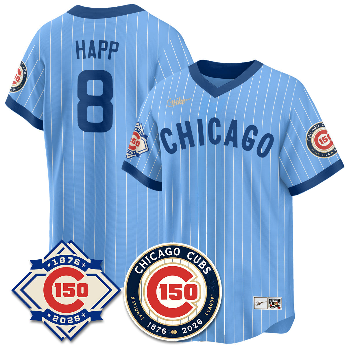 Chicago Cubs Throwback Vapor Limited Jersey - 150th Anniversary - Stitched