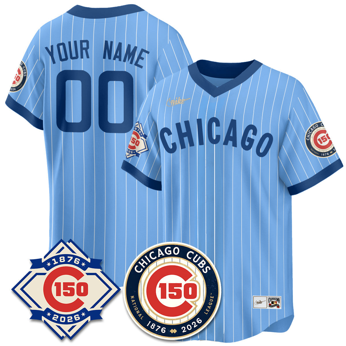 Chicago Cubs Throwback Vapor Limited Jersey - 150th Anniversary - Stitched