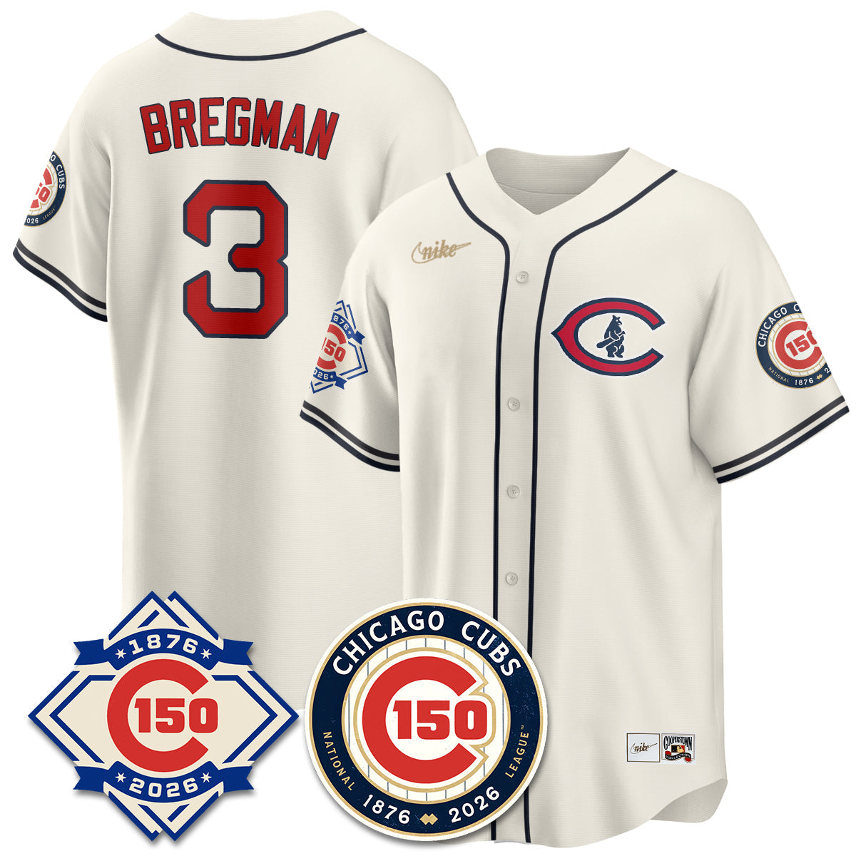 Chicago Cubs Throwback Vapor Limited Jersey - 150th Anniversary - Stitched