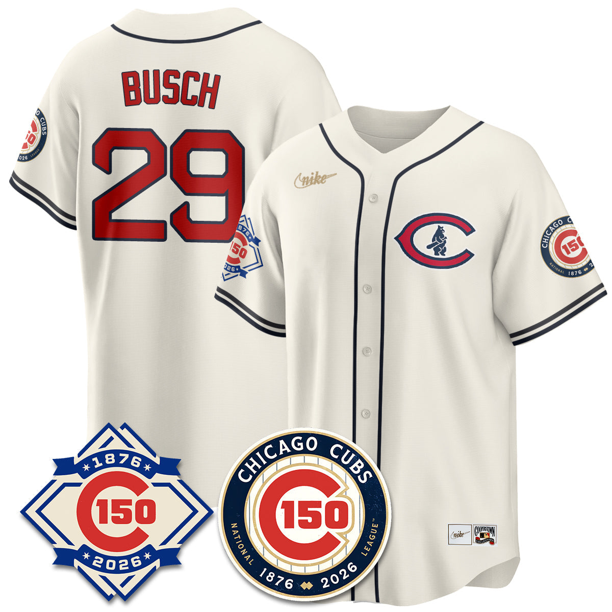 Chicago Cubs Throwback Vapor Limited Jersey - 150th Anniversary - Stitched