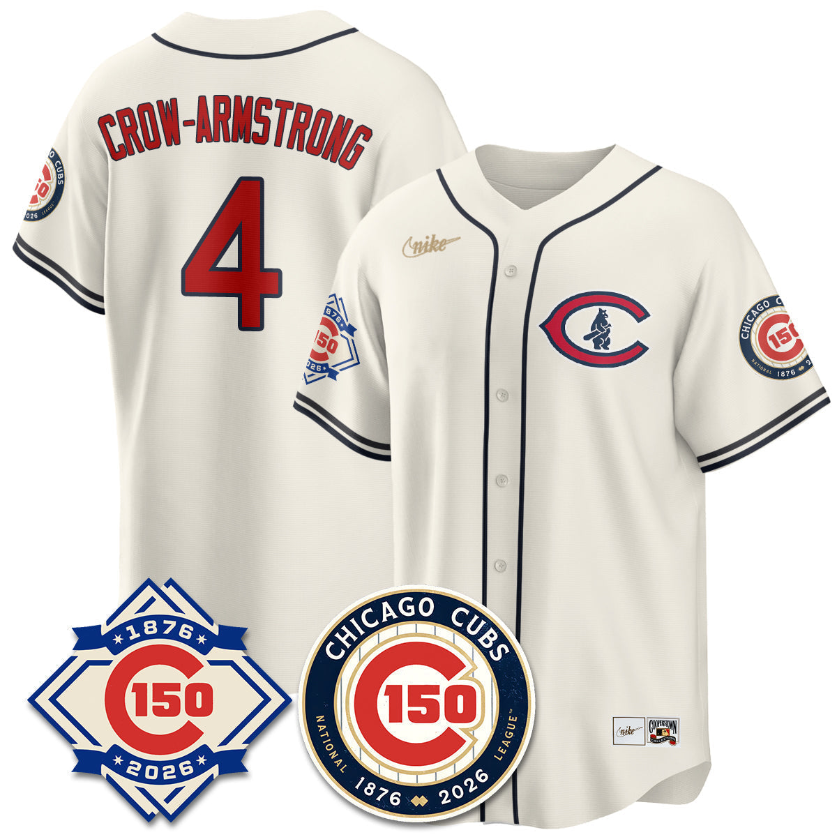 Chicago Cubs Throwback Vapor Limited Jersey - 150th Anniversary - Stitched
