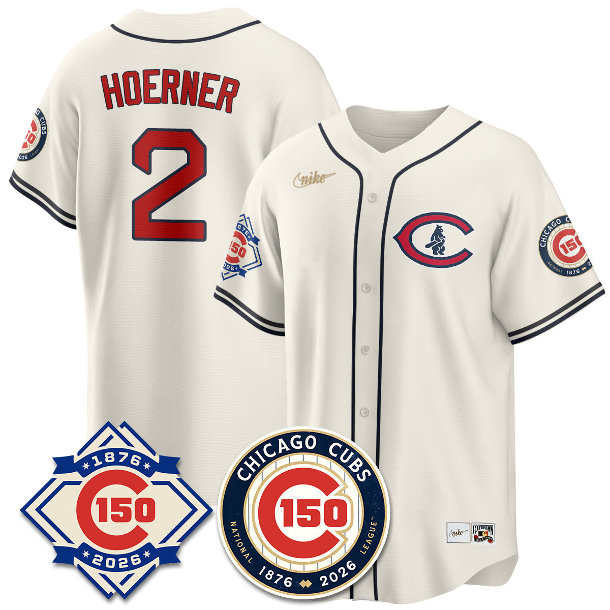 Chicago Cubs Throwback Vapor Limited Jersey - 150th Anniversary - Stitched