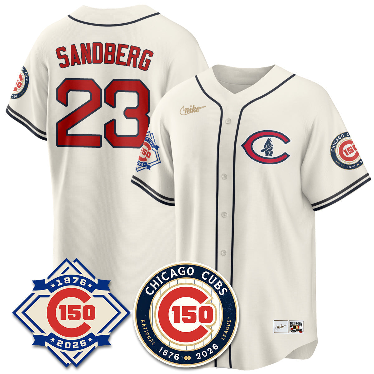 Chicago Cubs Throwback Vapor Limited Jersey - 150th Anniversary - Stitched