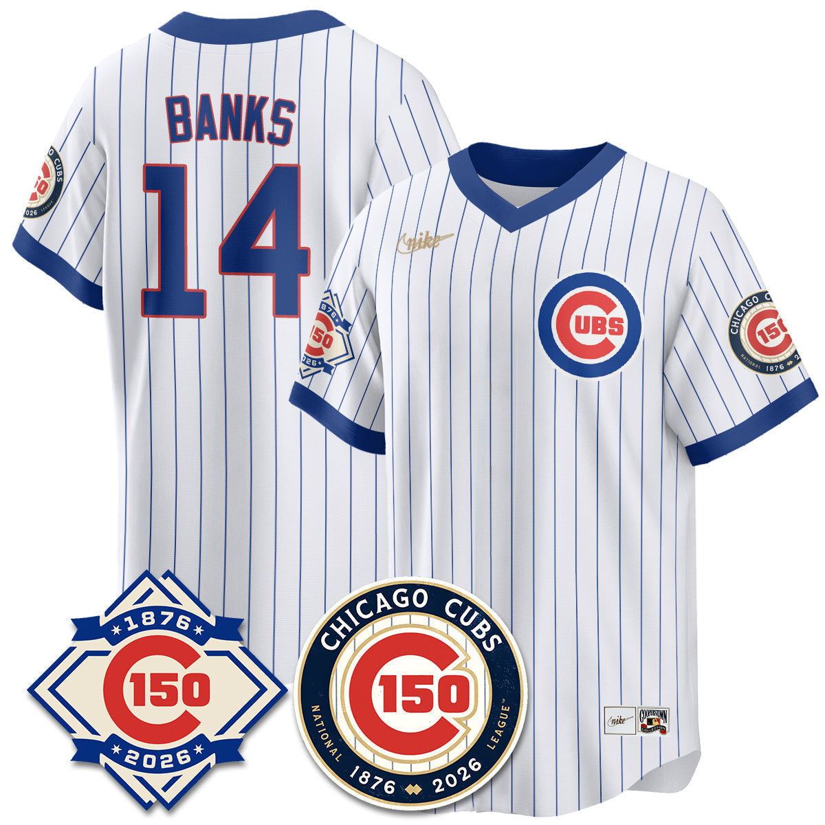Chicago Cubs Throwback Vapor Limited Jersey - 150th Anniversary - Stitched