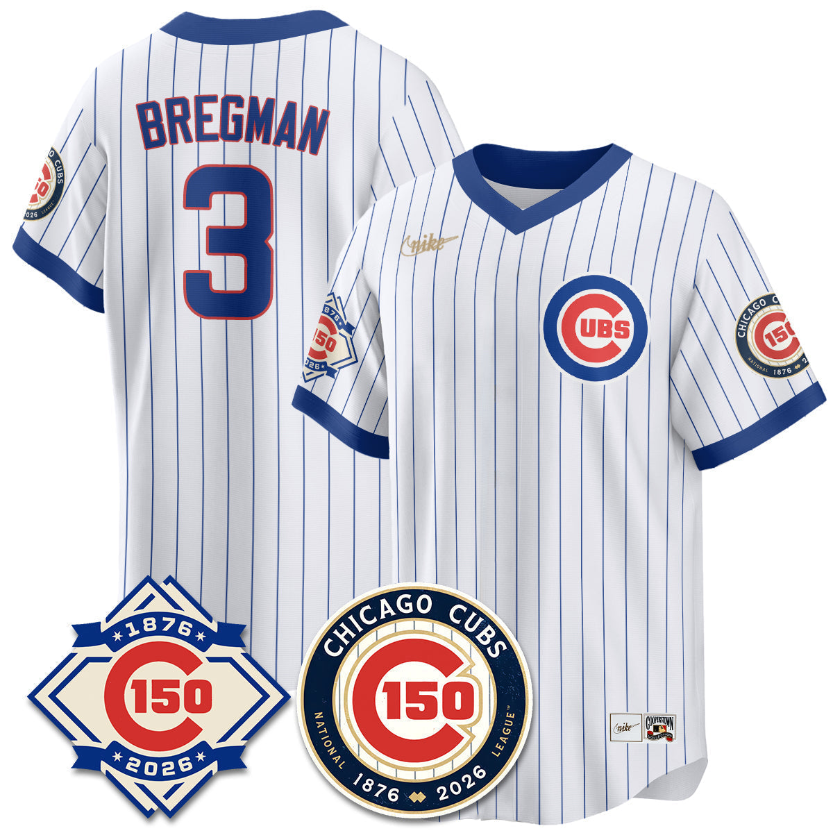 Chicago Cubs Throwback Vapor Limited Jersey - 150th Anniversary - Stitched