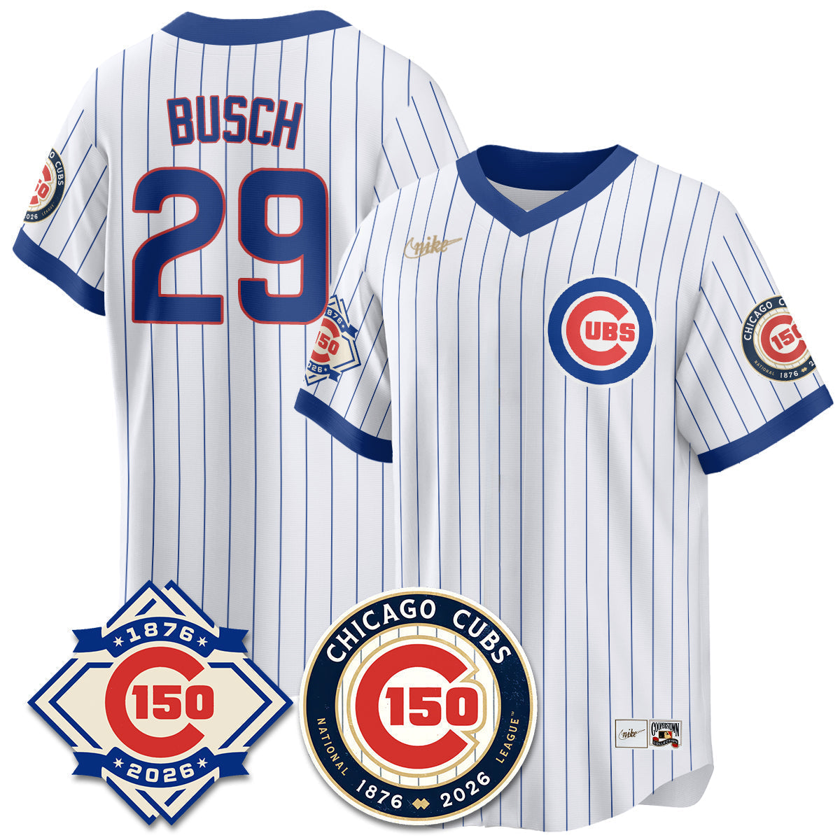 Chicago Cubs Throwback Vapor Limited Jersey - 150th Anniversary - Stitched