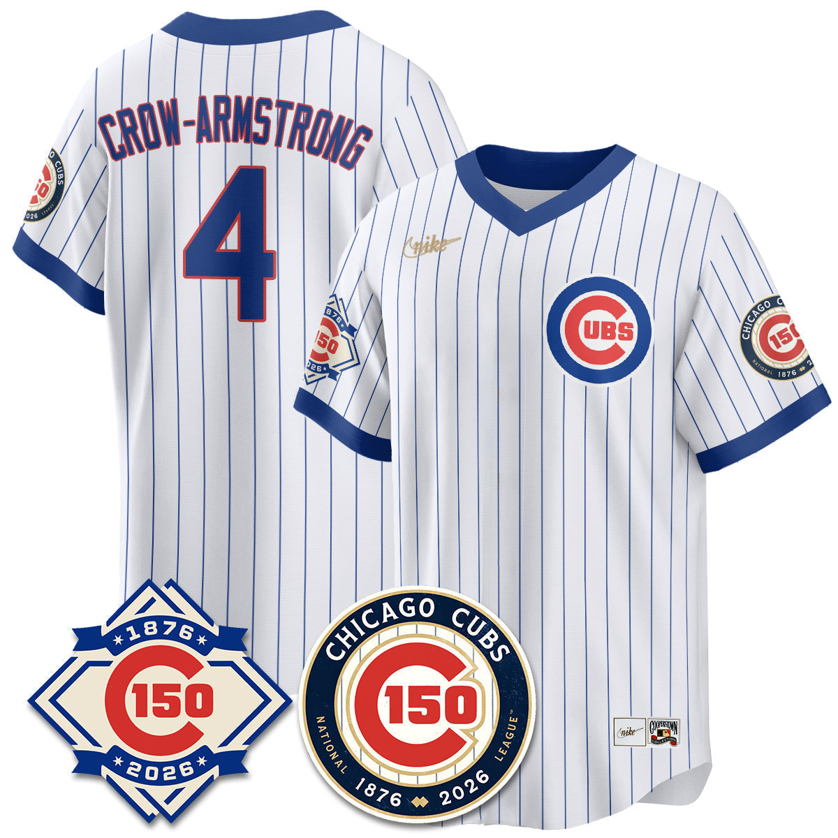Chicago Cubs Throwback Vapor Limited Jersey - 150th Anniversary - Stitched