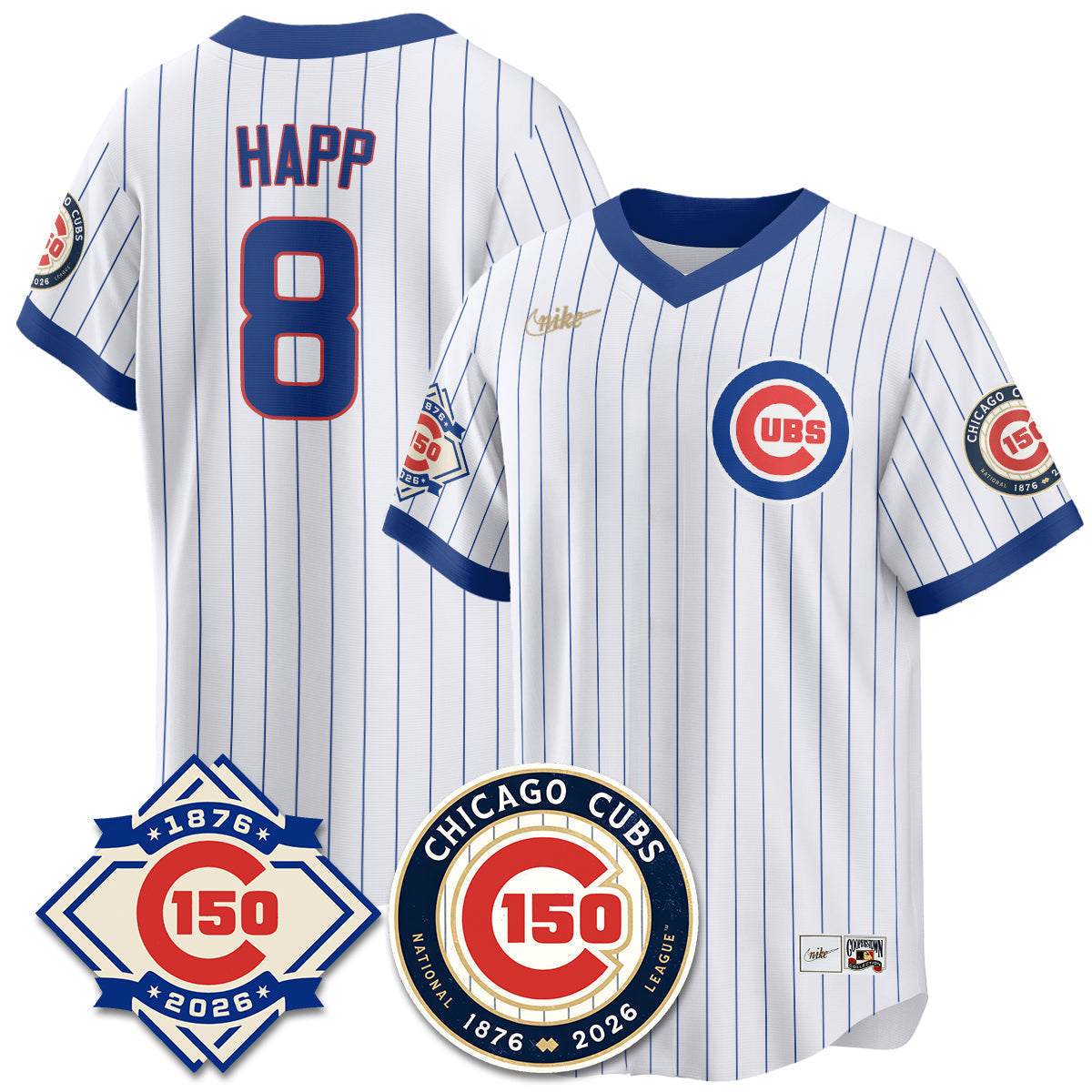 Chicago Cubs Throwback Vapor Limited Jersey - 150th Anniversary - Stitched