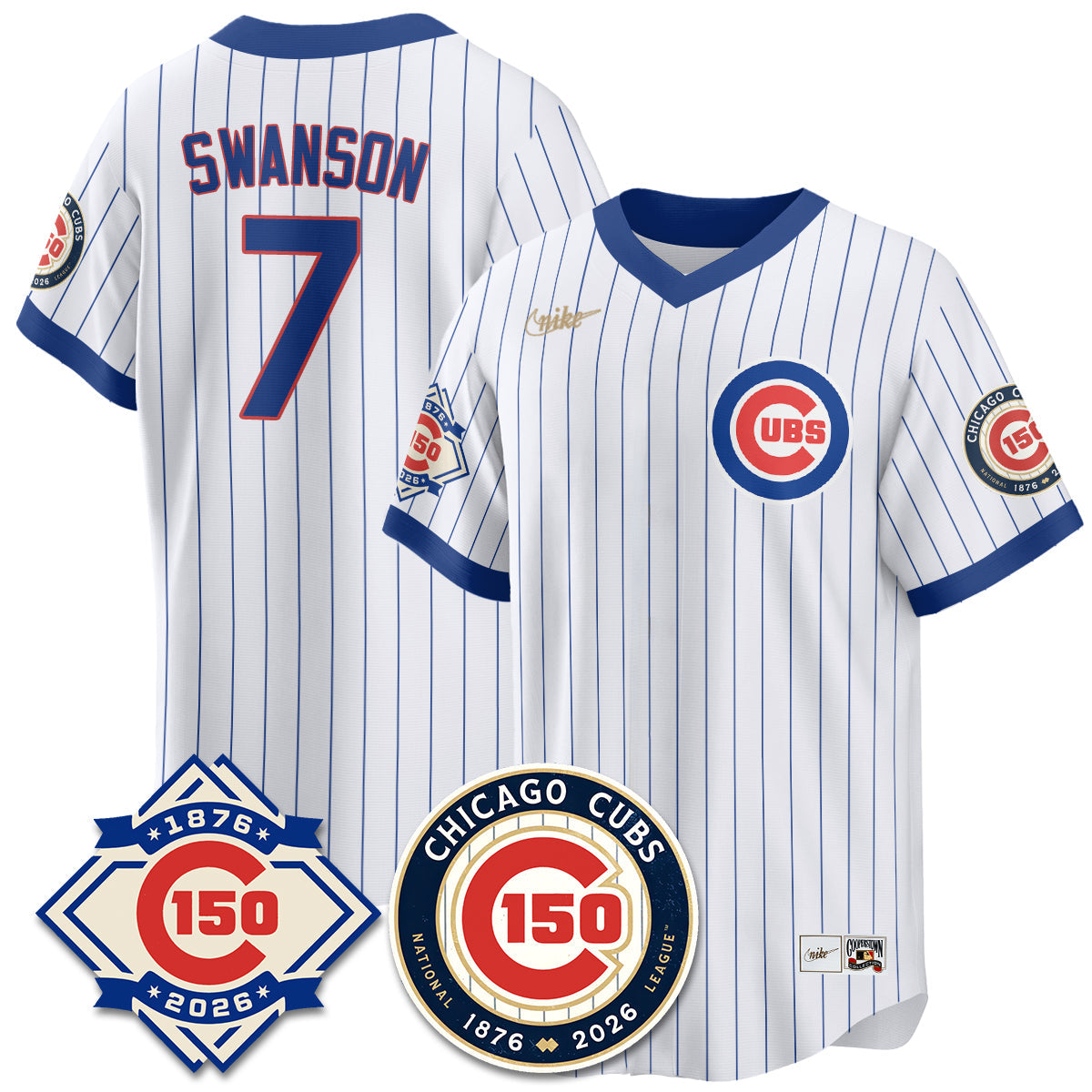 Chicago Cubs Throwback Vapor Limited Jersey - 150th Anniversary - Stitched