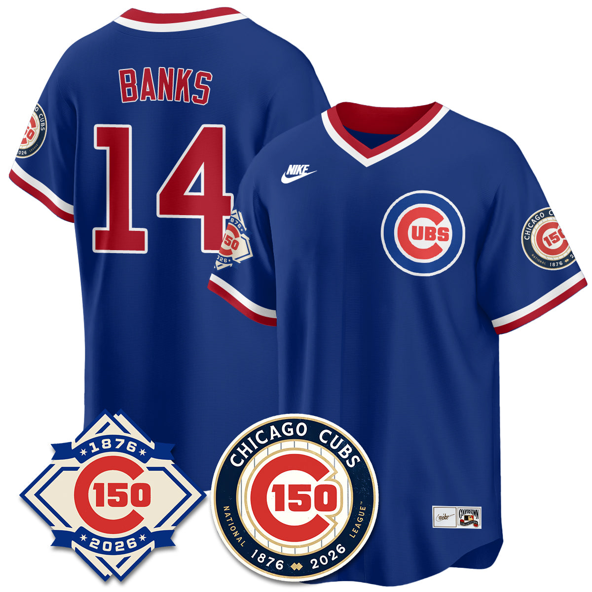 Chicago Cubs Throwback Vapor Limited Jersey - 150th Anniversary - Stitched