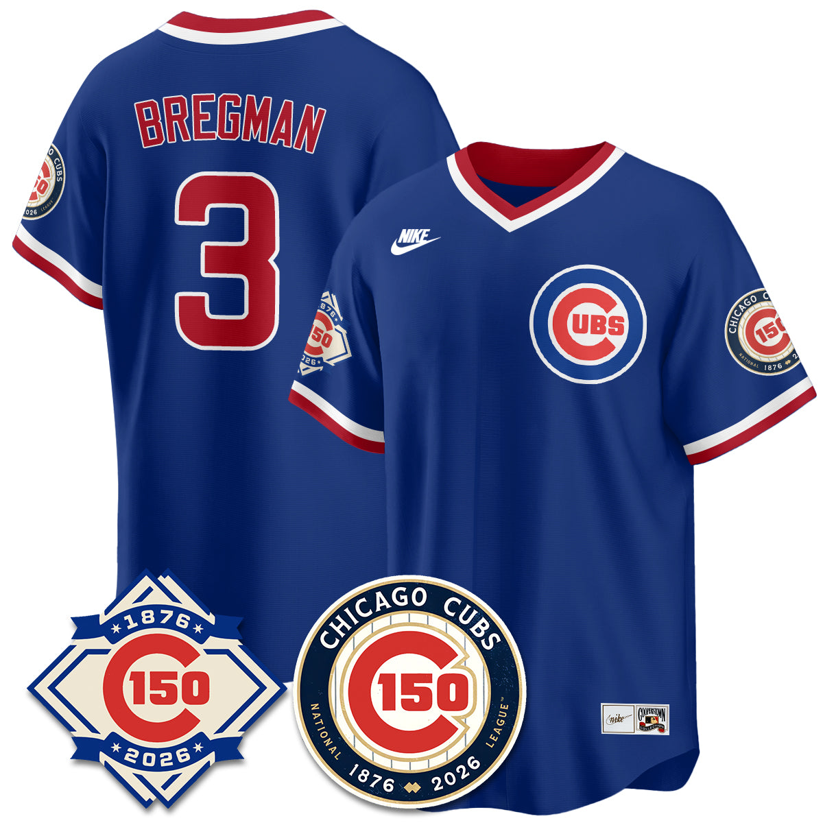 Chicago Cubs Throwback Vapor Limited Jersey - 150th Anniversary - Stitched