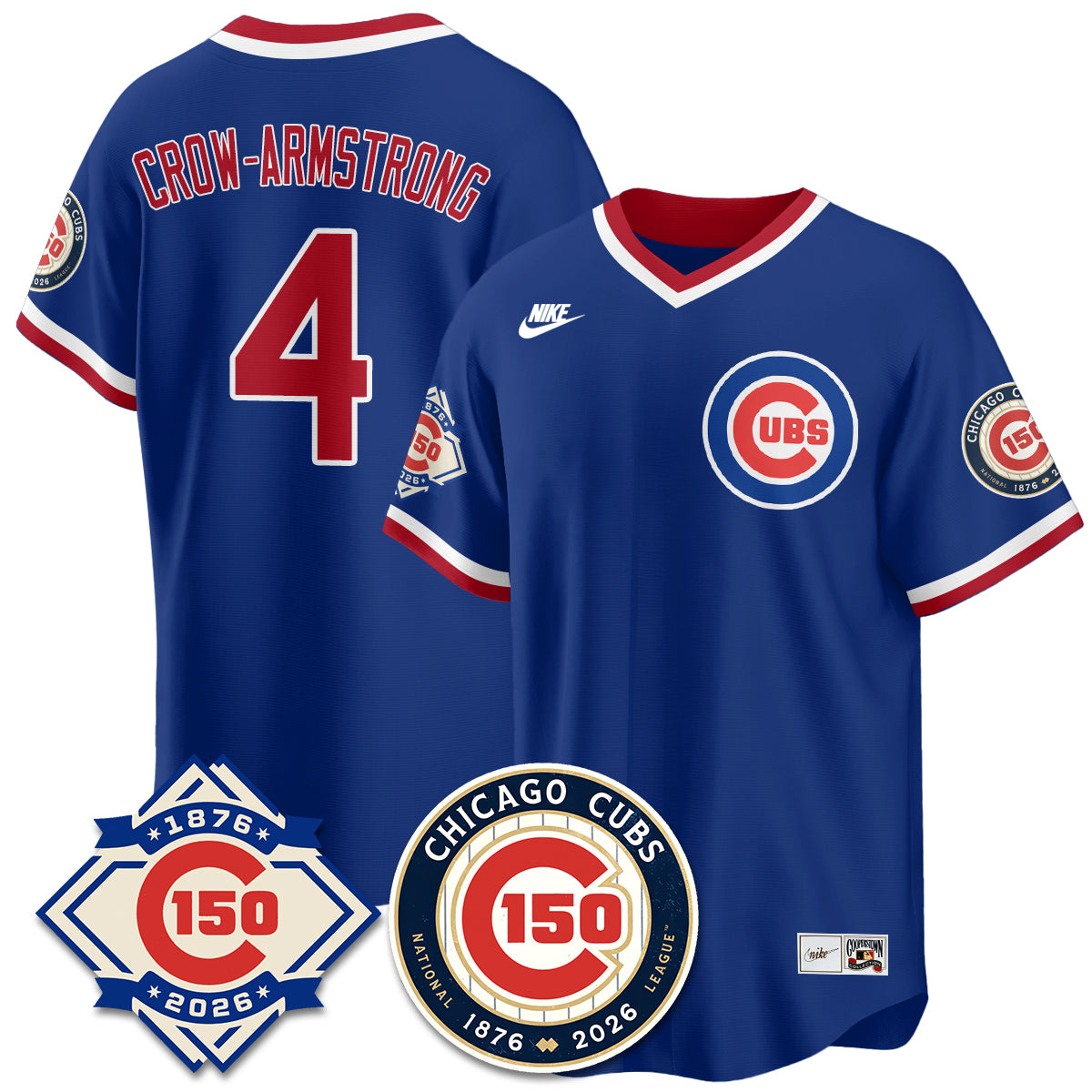 Chicago Cubs Throwback Vapor Limited Jersey - 150th Anniversary - Stitched