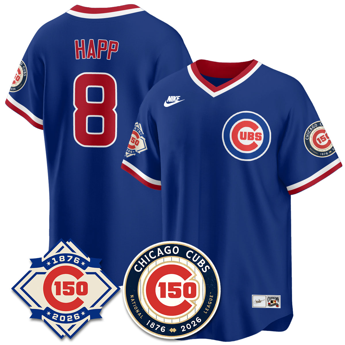 Chicago Cubs Throwback Vapor Limited Jersey - 150th Anniversary - Stitched
