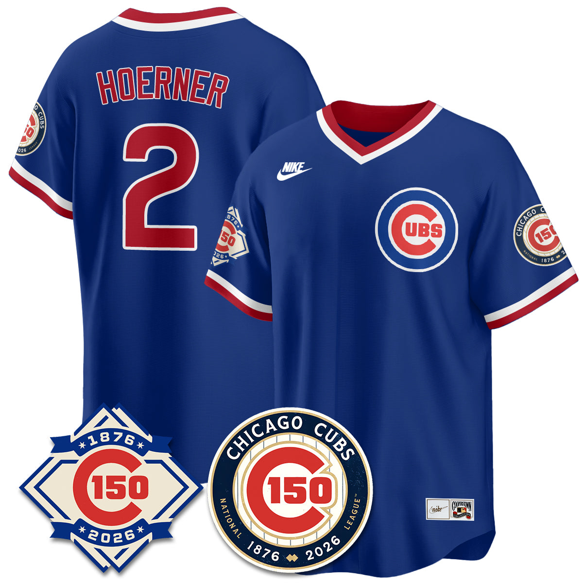 Chicago Cubs Throwback Vapor Limited Jersey - 150th Anniversary - Stitched
