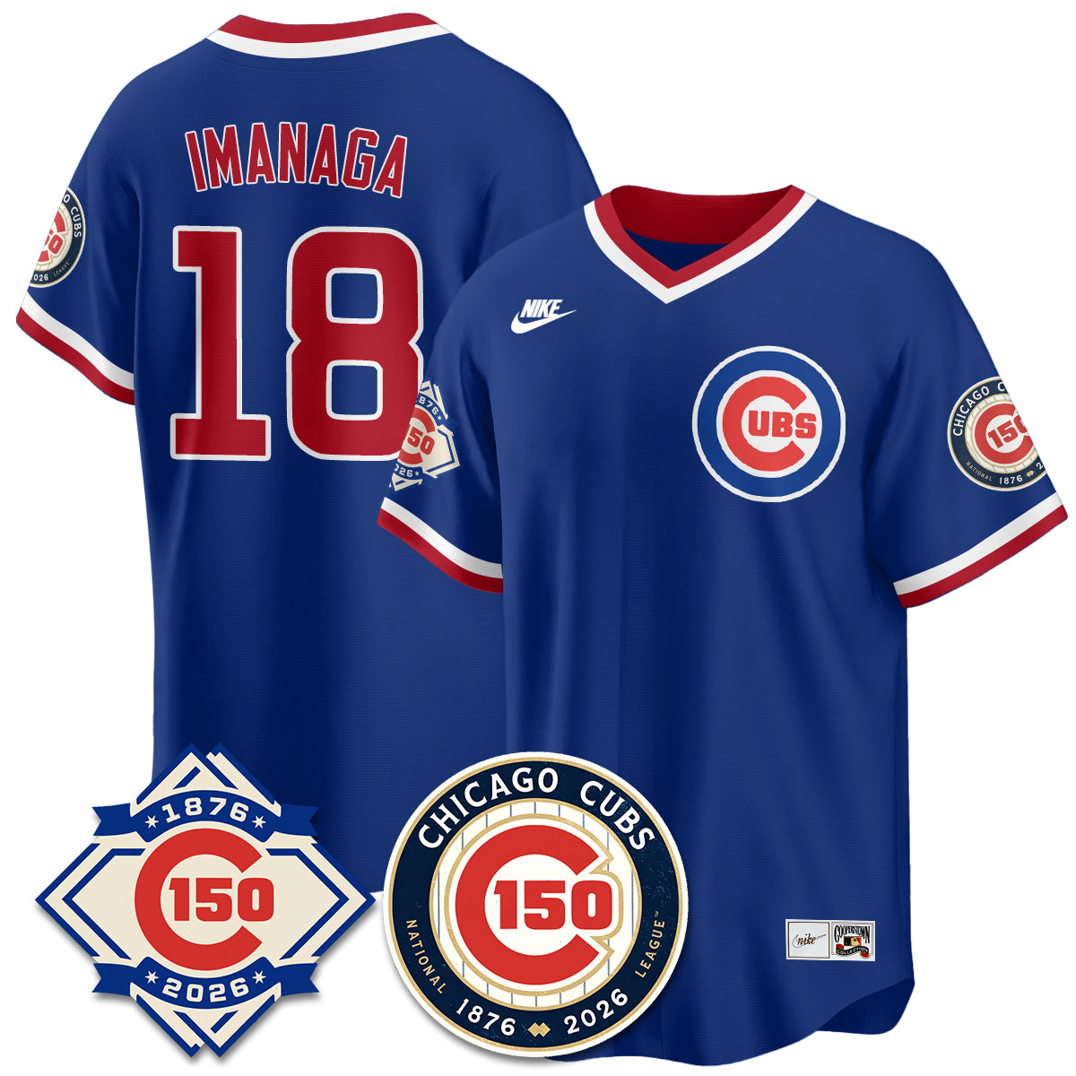 Chicago Cubs Throwback Vapor Limited Jersey - 150th Anniversary - Stitched