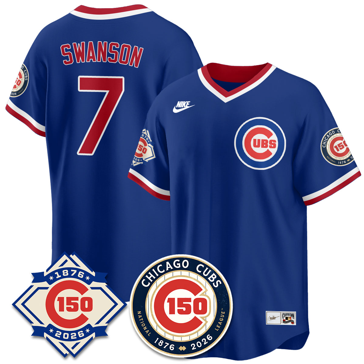 Chicago Cubs Throwback Vapor Limited Jersey - 150th Anniversary - Stitched