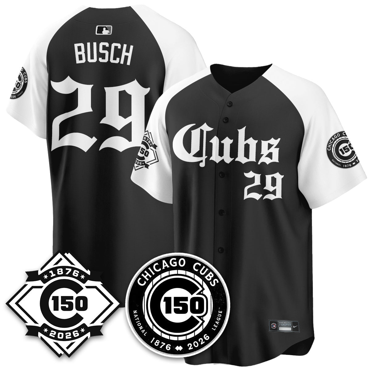 Chicago Cubs Gothic Vapor Limited Jersey - 150th Anniversary - Stitched