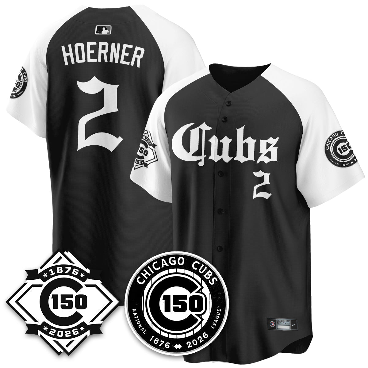 Chicago Cubs Gothic Vapor Limited Jersey - 150th Anniversary - Stitched