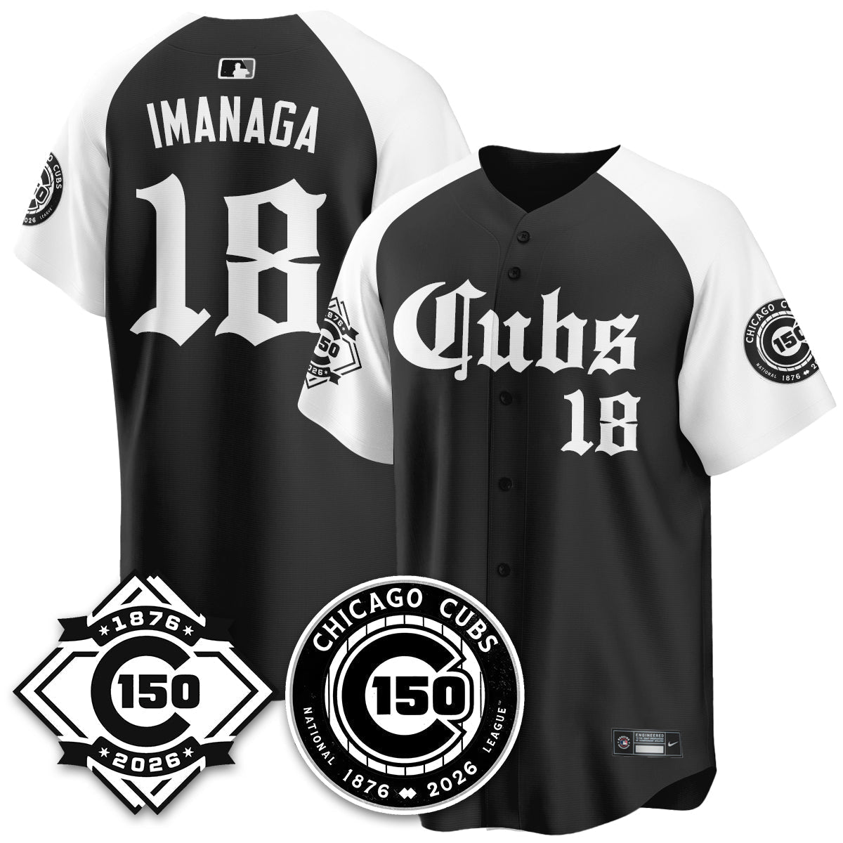 Chicago Cubs Gothic Vapor Limited Jersey - 150th Anniversary - Stitched