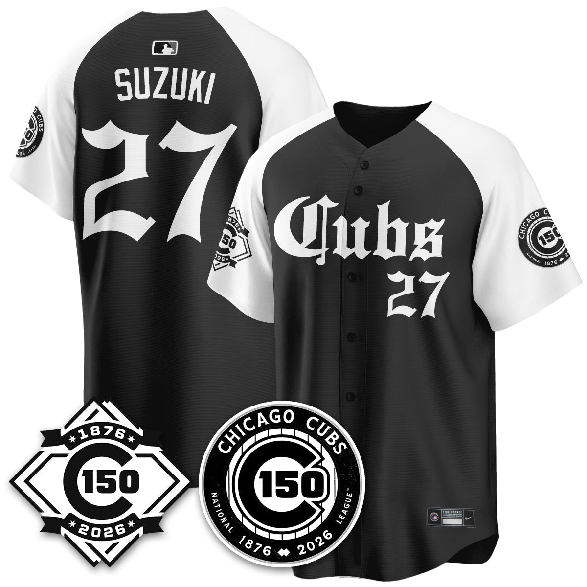 Chicago Cubs Gothic Vapor Limited Jersey - 150th Anniversary - Stitched