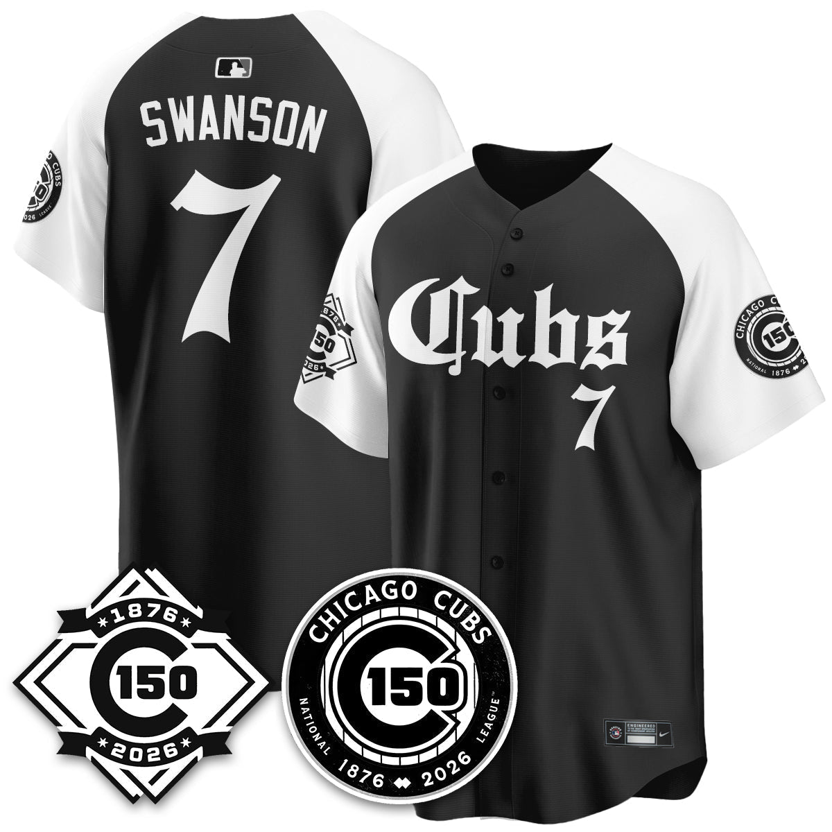 Chicago Cubs Gothic Vapor Limited Jersey - 150th Anniversary - Stitched
