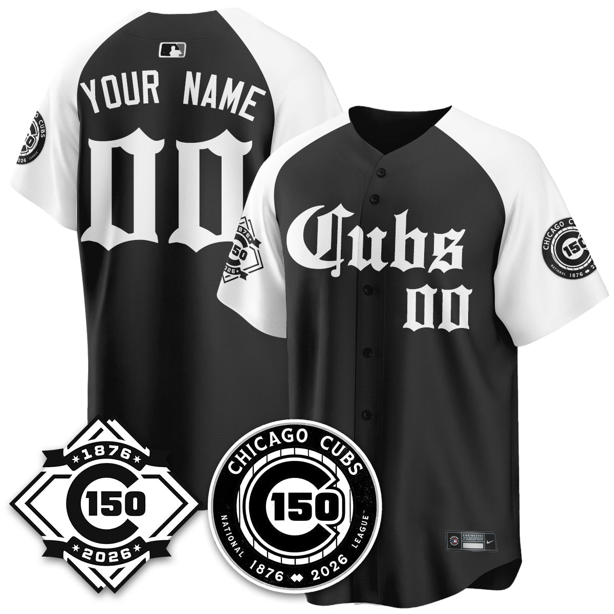 Chicago Cubs Gothic Vapor Limited Jersey - 150th Anniversary - Stitched