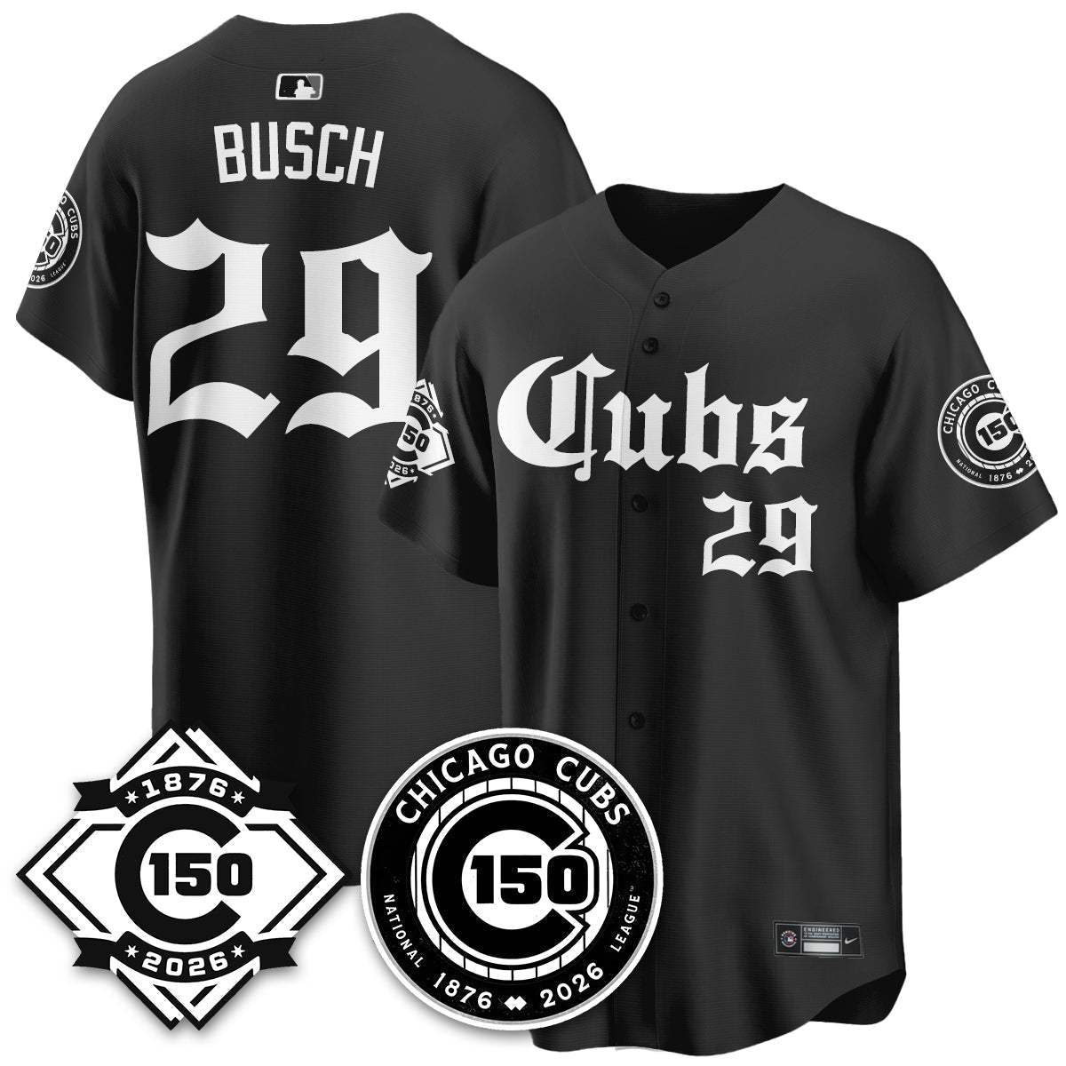 Chicago Cubs Gothic Vapor Limited Jersey - 150th Anniversary - Stitched