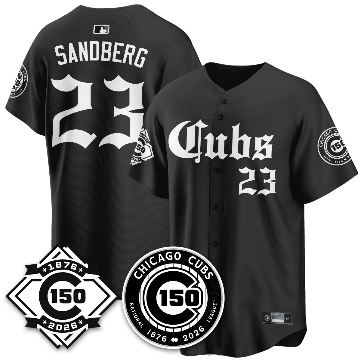 Chicago Cubs Gothic Vapor Limited Jersey - 150th Anniversary - Stitched