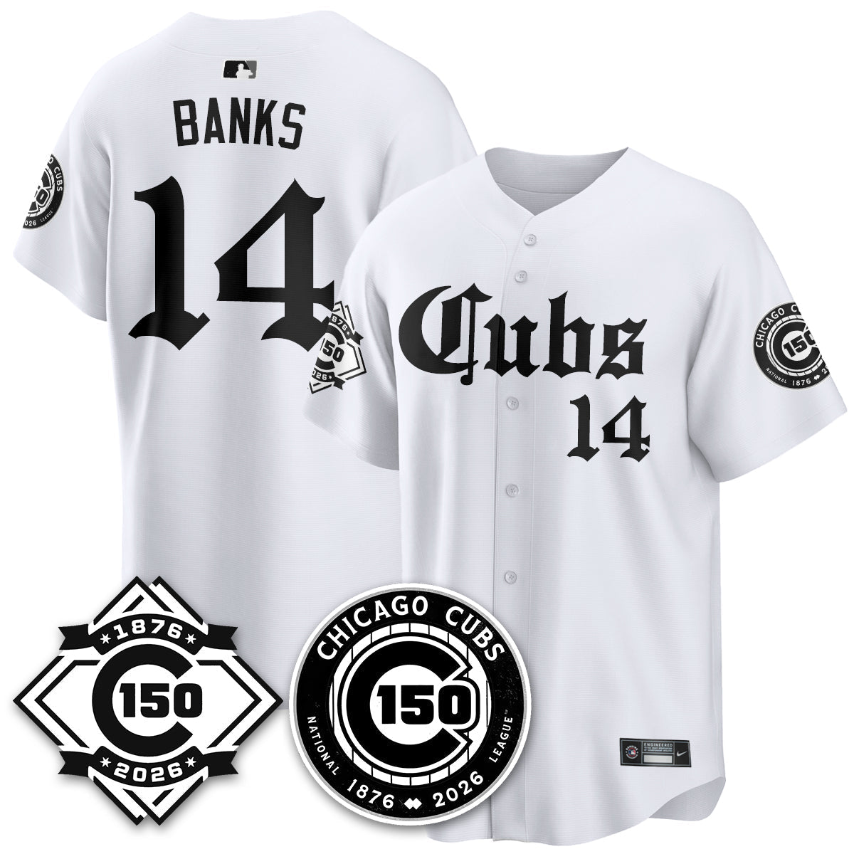 Chicago Cubs Gothic Vapor Limited Jersey - 150th Anniversary - Stitched