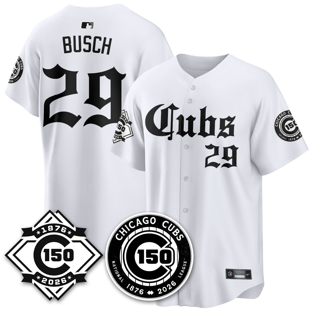 Chicago Cubs Gothic Vapor Limited Jersey - 150th Anniversary - Stitched