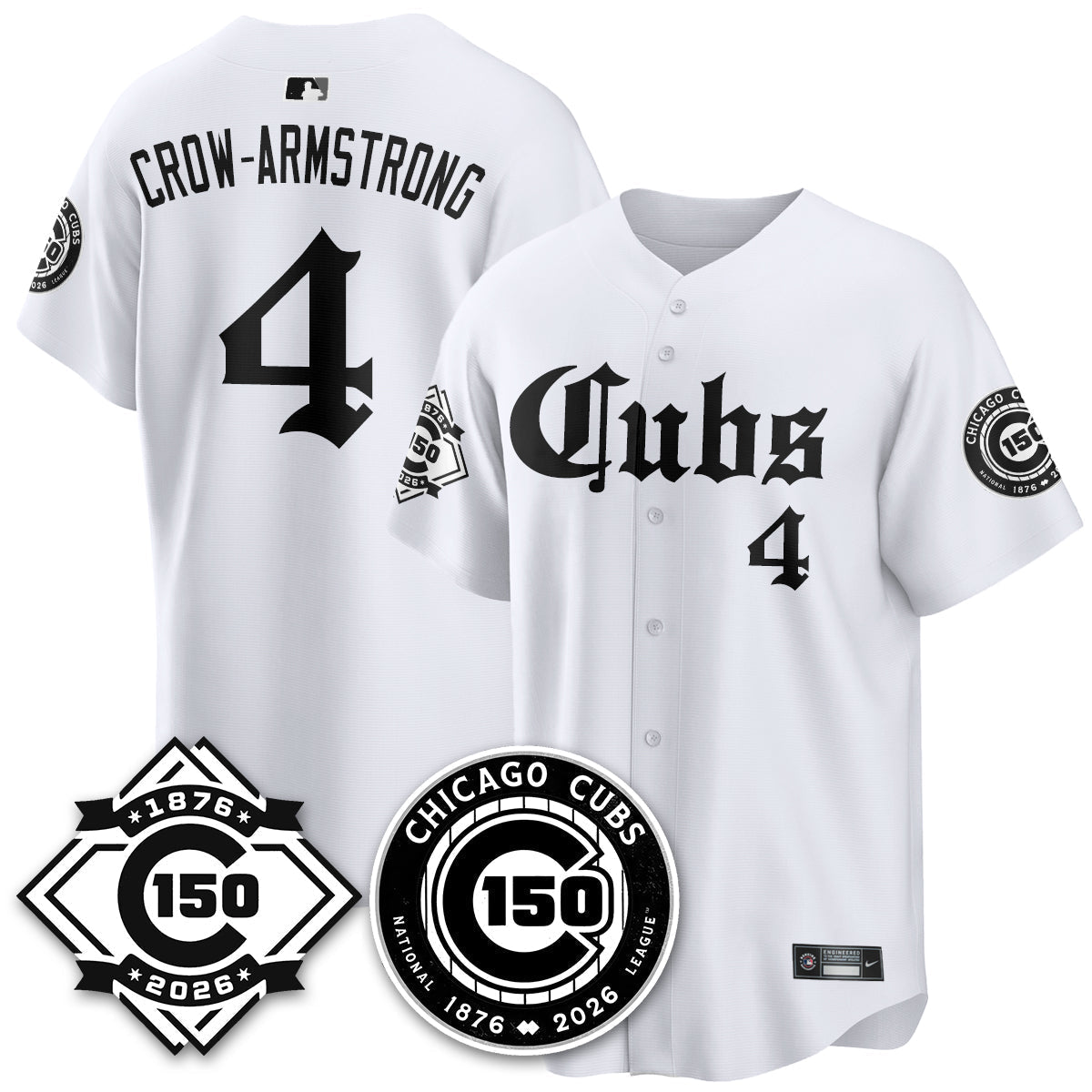 Chicago Cubs Gothic Vapor Limited Jersey - 150th Anniversary - Stitched