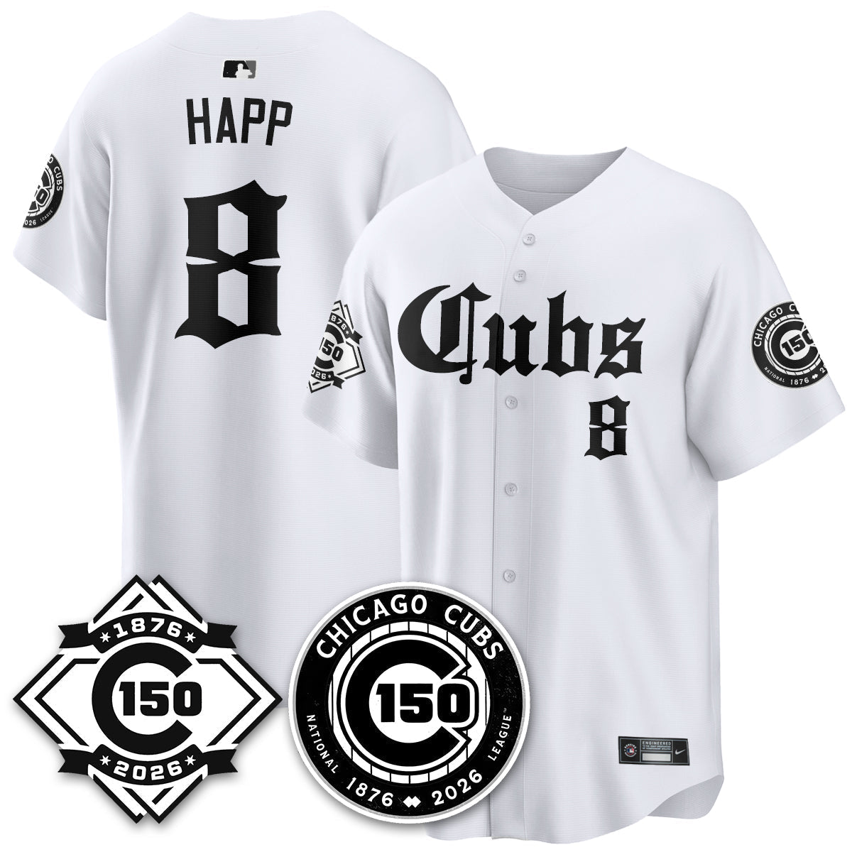 Chicago Cubs Gothic Vapor Limited Jersey - 150th Anniversary - Stitched