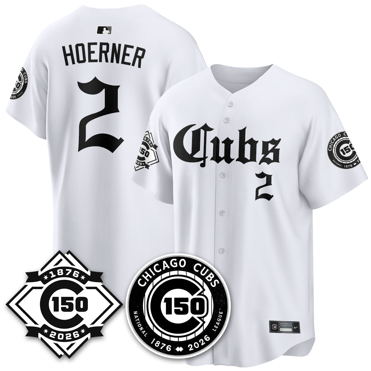 Chicago Cubs Gothic Vapor Limited Jersey - 150th Anniversary - Stitched