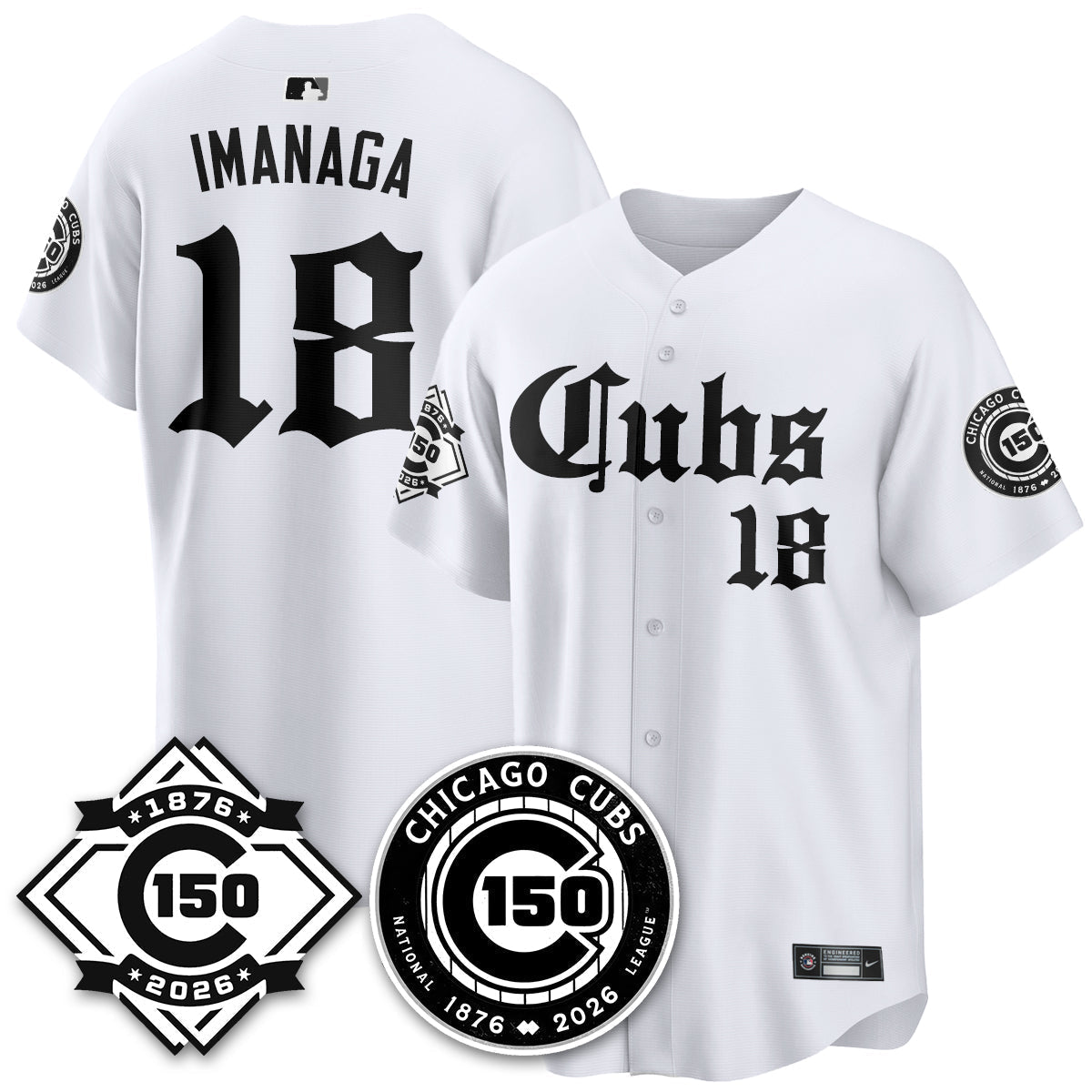 Chicago Cubs Gothic Vapor Limited Jersey - 150th Anniversary - Stitched