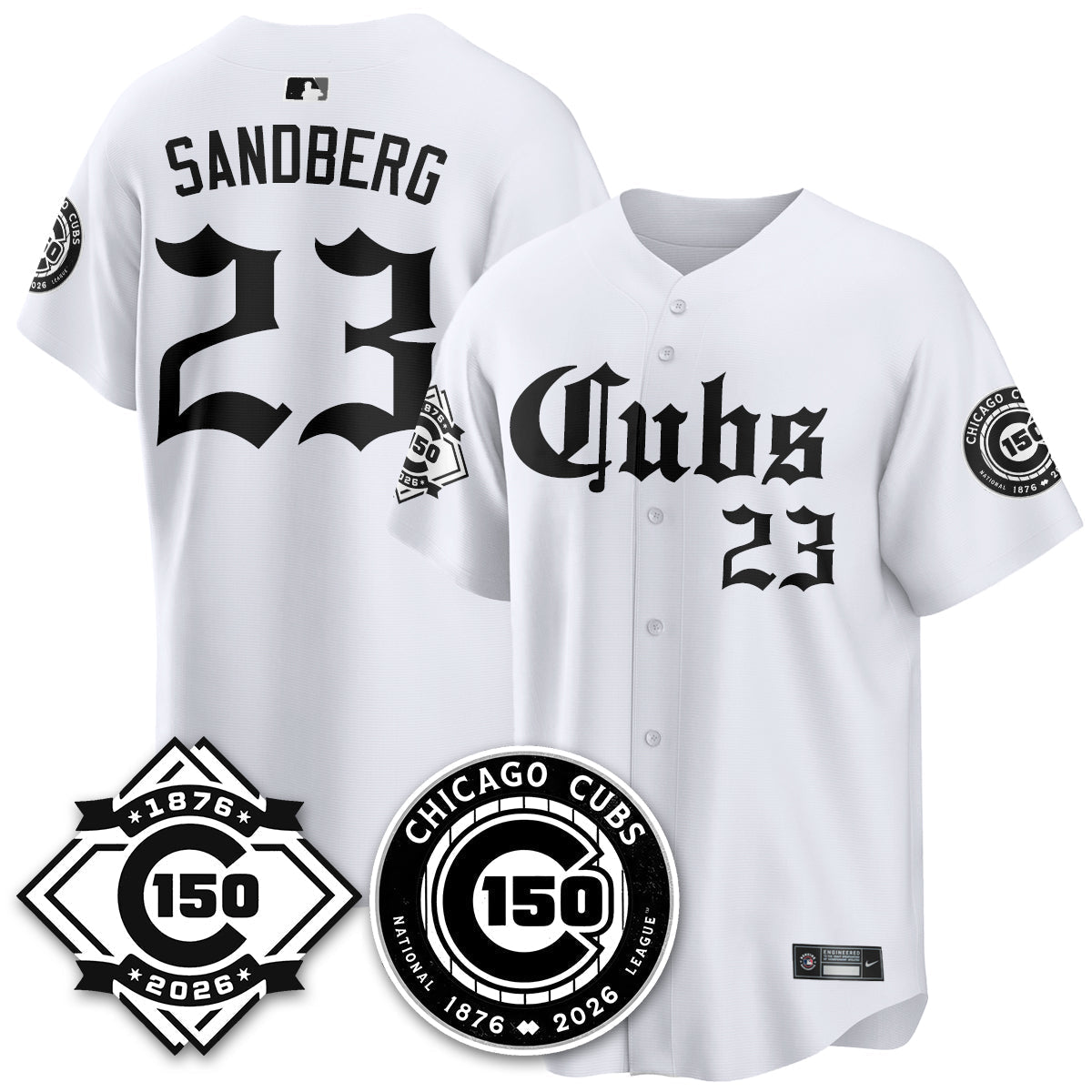 Chicago Cubs Gothic Vapor Limited Jersey - 150th Anniversary - Stitched