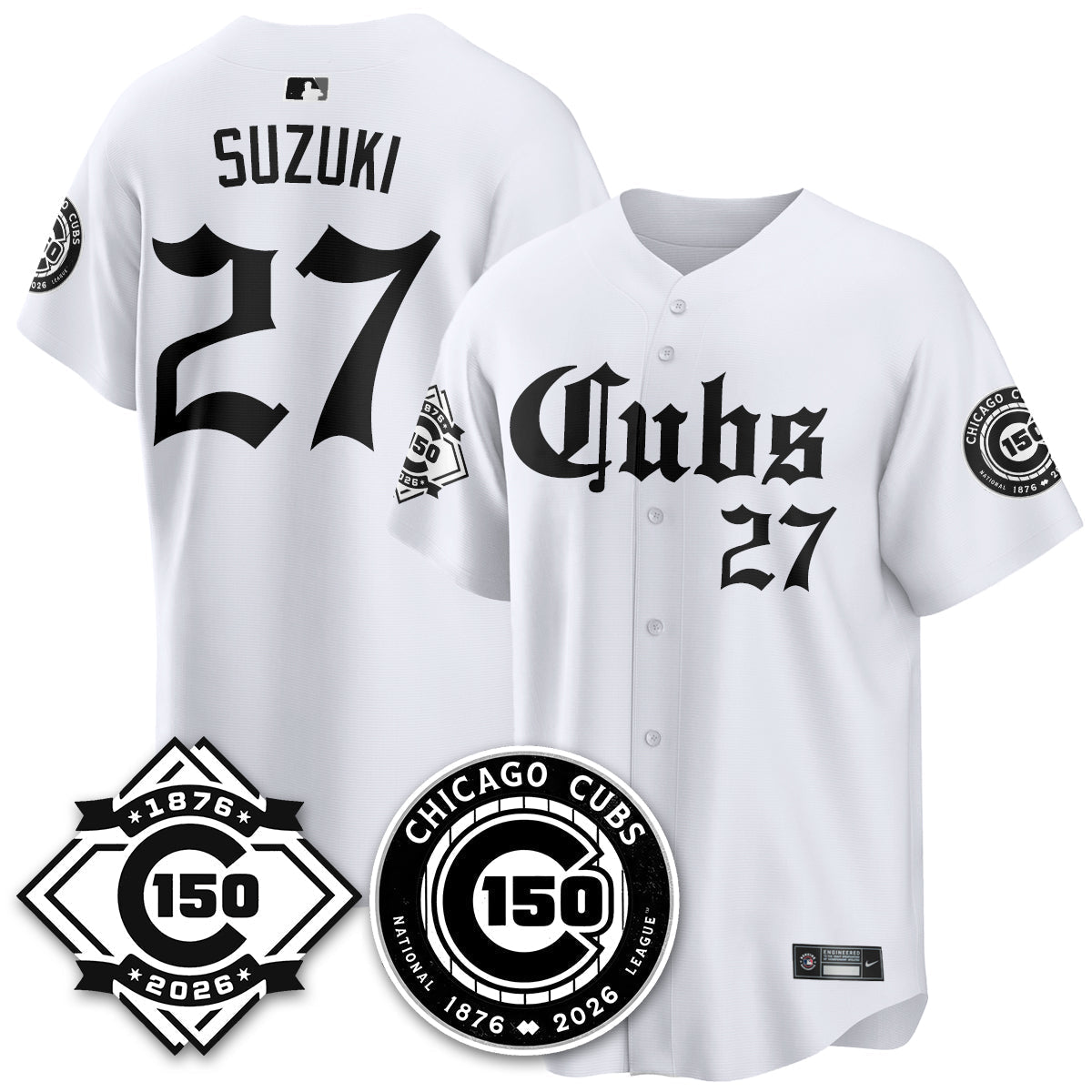 Chicago Cubs Gothic Vapor Limited Jersey - 150th Anniversary - Stitched