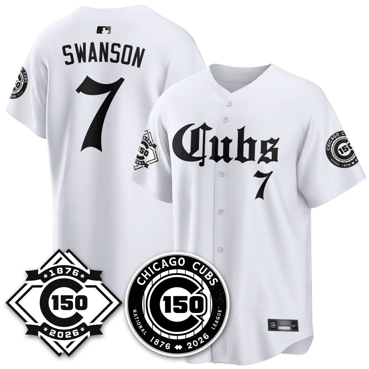Chicago Cubs Gothic Vapor Limited Jersey - 150th Anniversary - Stitched