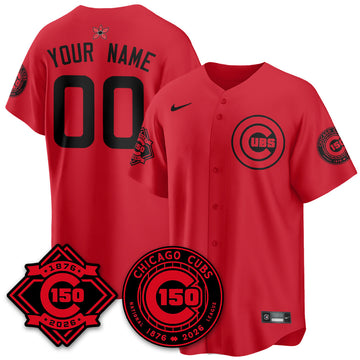 Chicago Cubs Stranger Things Vapor Limited Custom Jersey - 150th Anniversary - Stitched