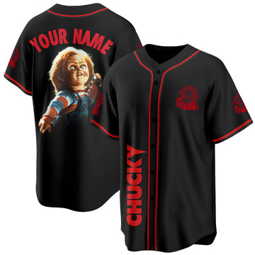 Killer Doll Horror Movie Halloween 2026 Custom Name Baseball Jersey-Cuztomshoes