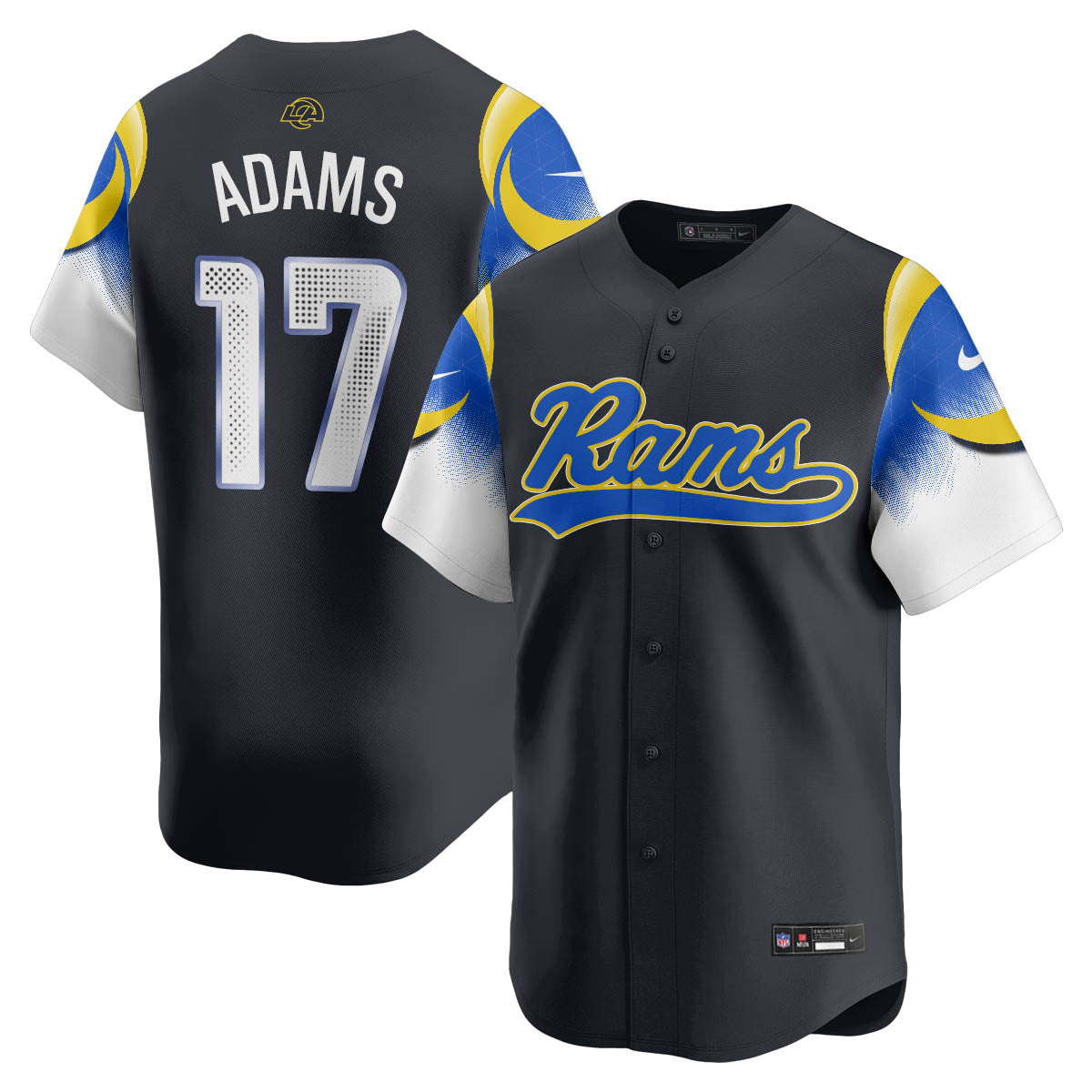 Los Angeles Rams Rivalry Series Baseball Jersey - Stitched
