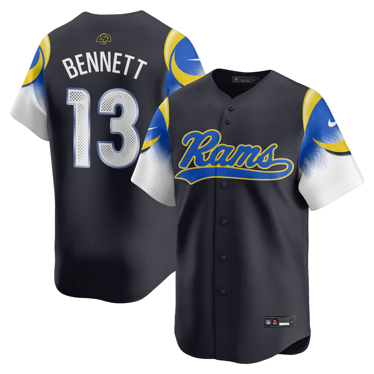 Los Angeles Rams Rivalry Series Baseball Jersey - Stitched