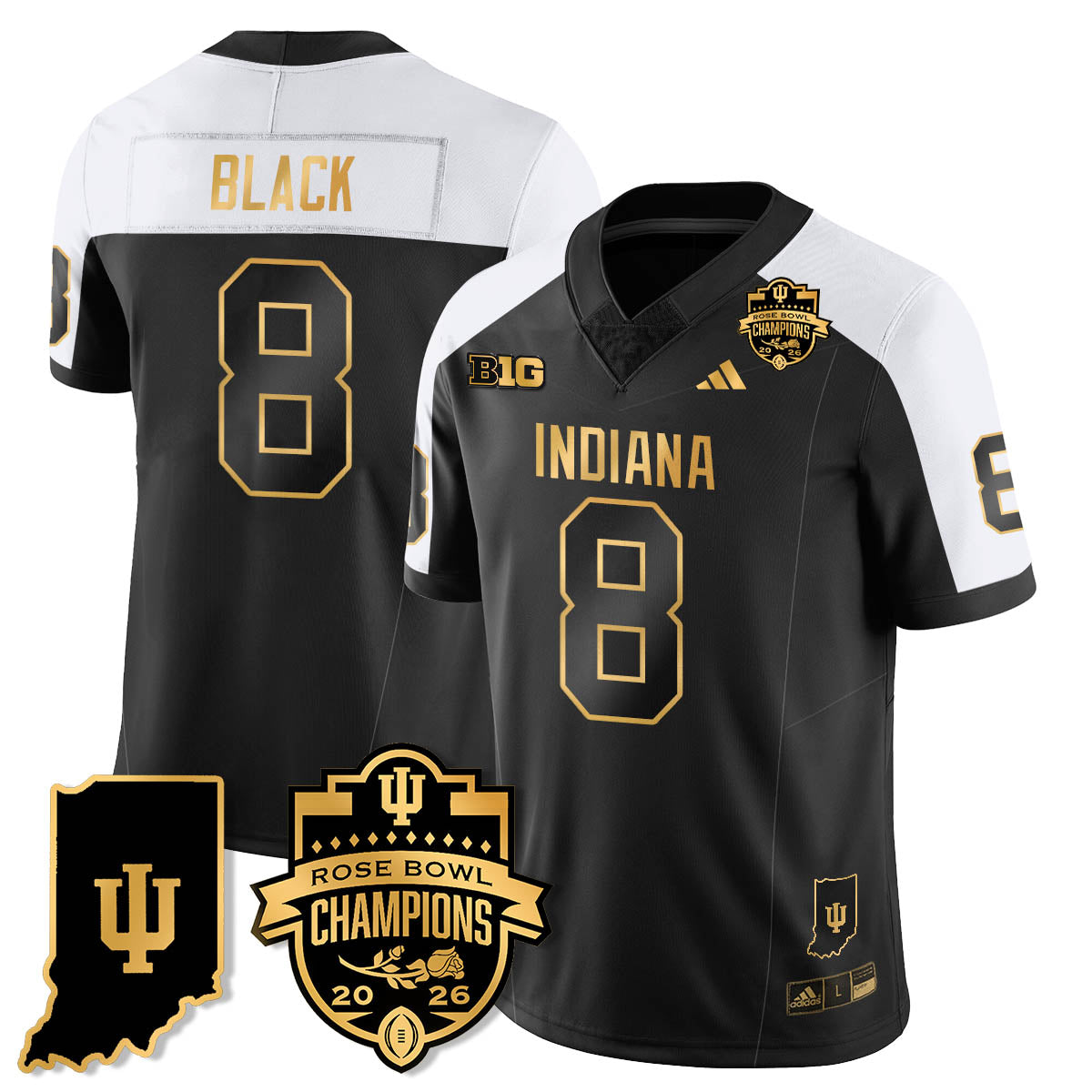 Indiana Hoosiers Vapor Limited Football Gold Jersey - Rose Bowl Champions-Cuztomshoes