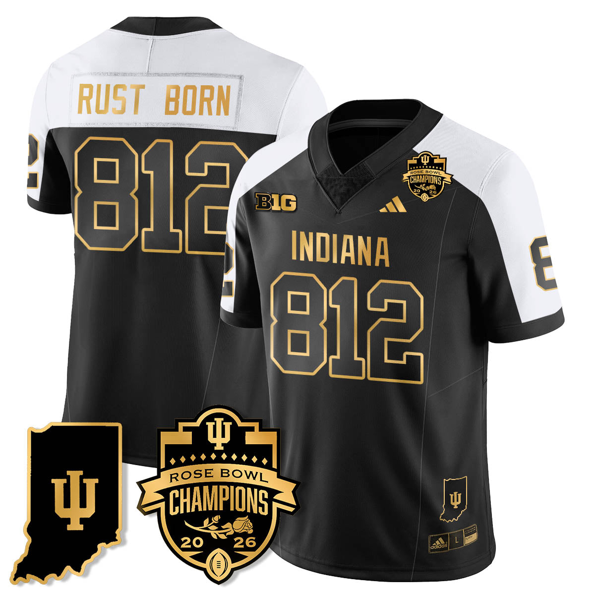 Indiana Hoosiers Vapor Limited Football Gold Jersey - Rose Bowl Champions-Cuztomshoes
