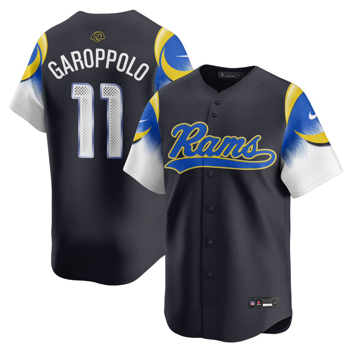 Los Angeles Rams Rivalry Series Baseball Jersey - Stitched
