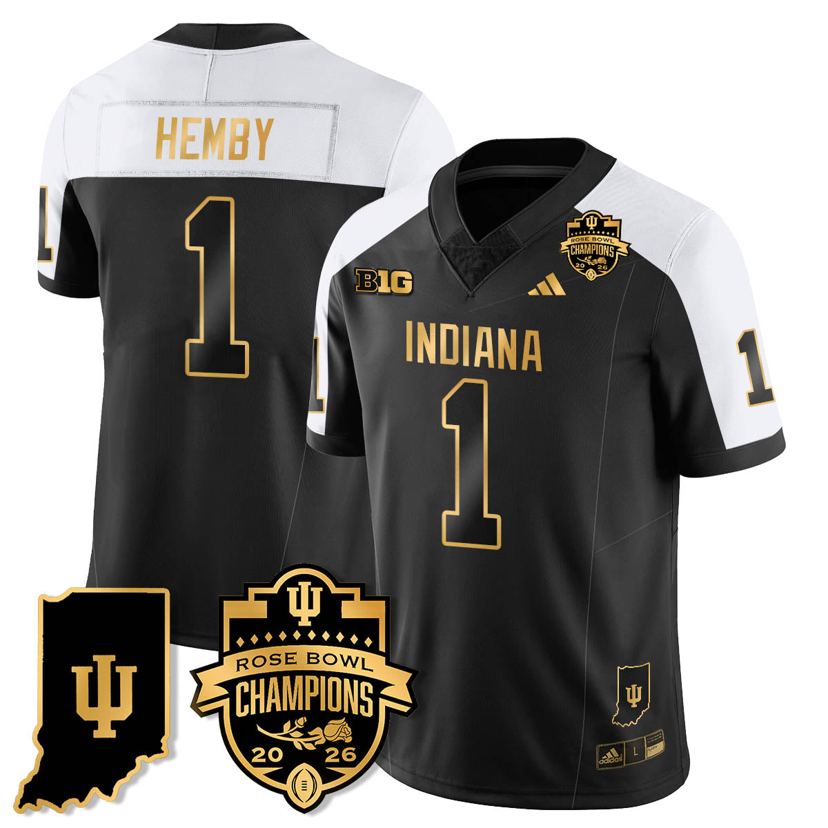 Indiana Hoosiers Vapor Limited Football Gold Jersey - Rose Bowl Champions-Cuztomshoes