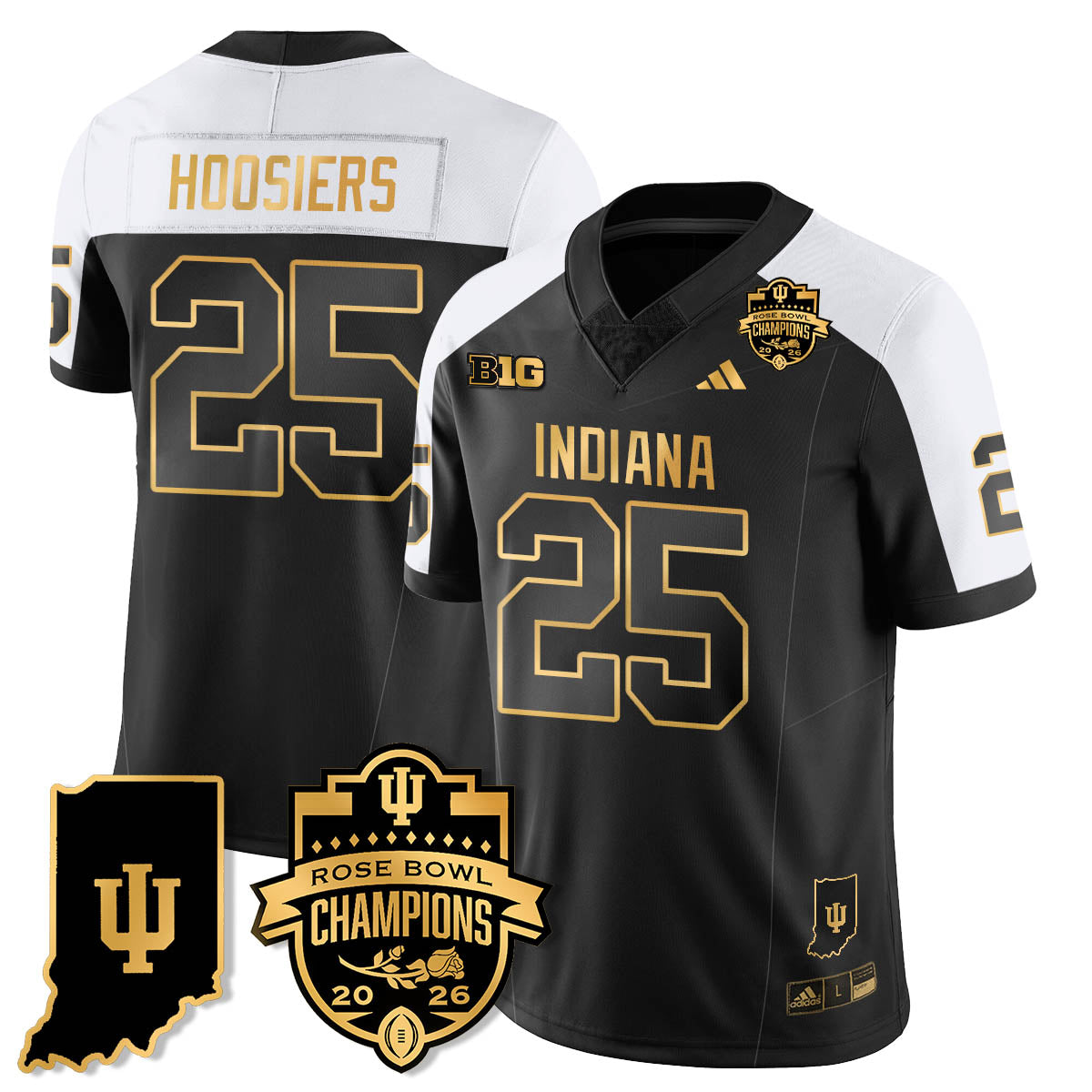 Indiana Hoosiers Vapor Limited Football Gold Jersey - Rose Bowl Champions-Cuztomshoes
