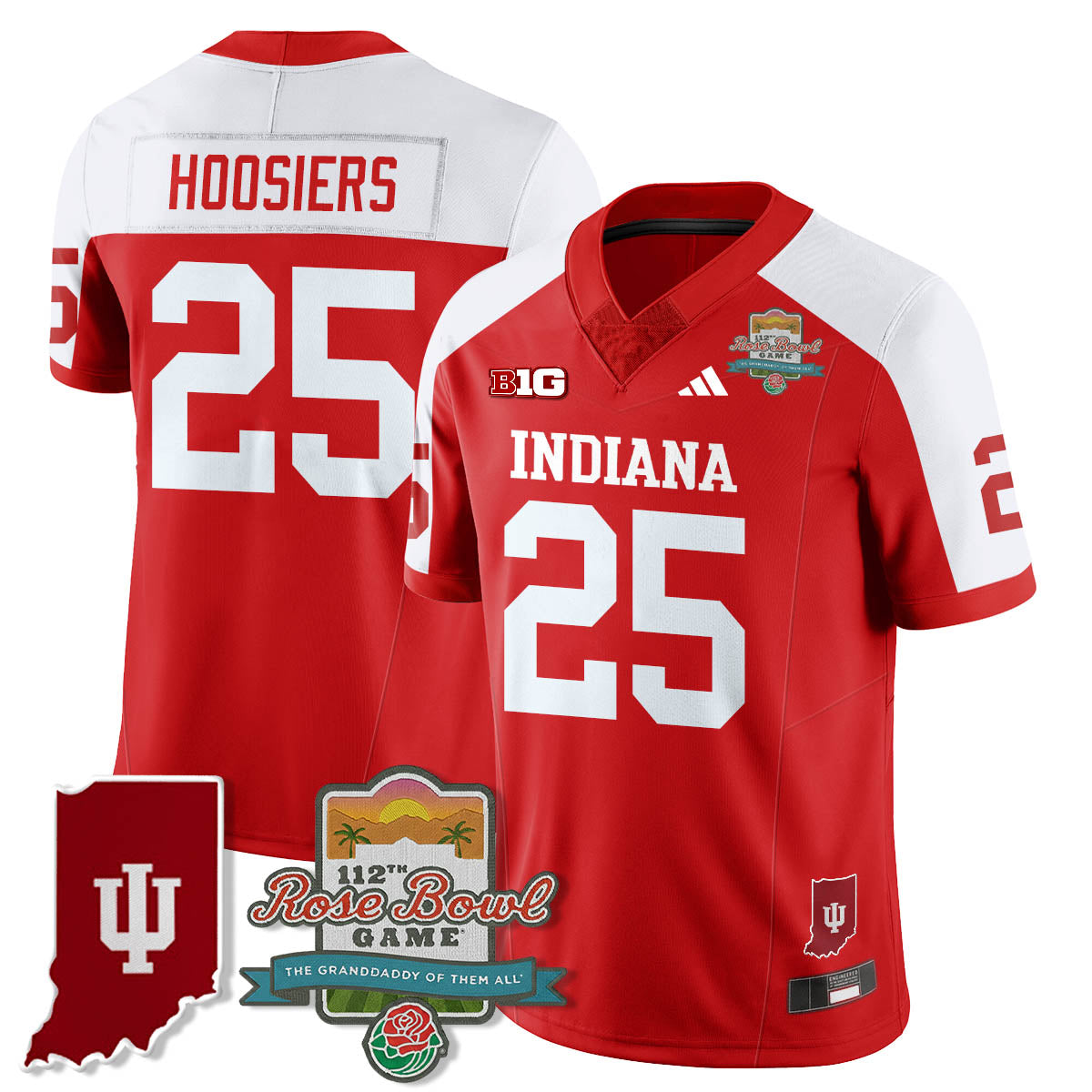 Indiana Hoosiers Vapor Limited Football Jersey - Rose Bowl 112th-Cuztomshoes