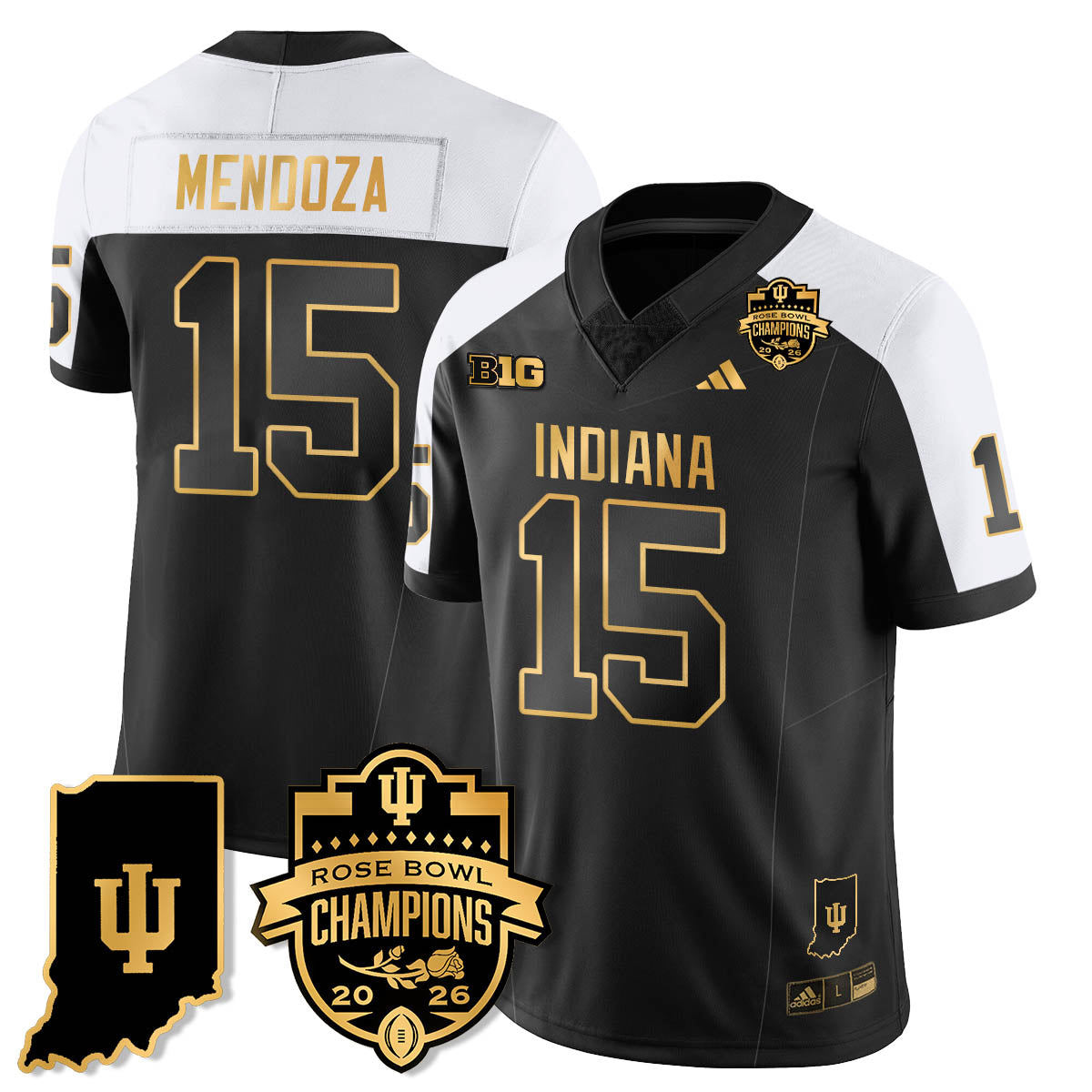 Indiana Hoosiers Vapor Limited Football Gold Jersey - Rose Bowl Champions-Cuztomshoes