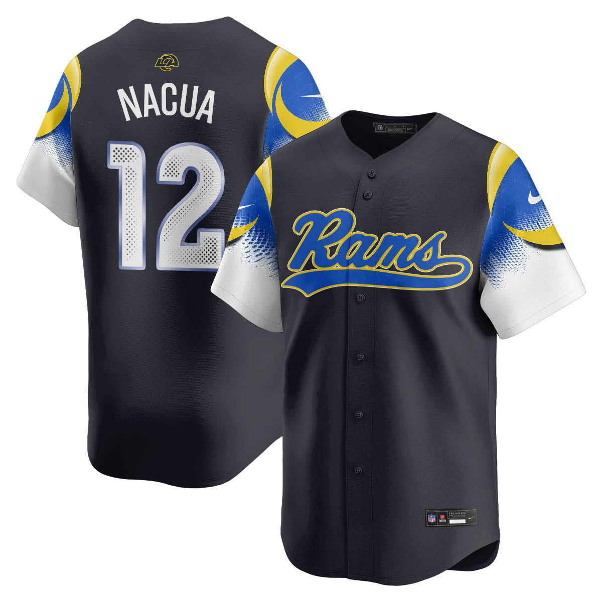 Los Angeles Rams Rivalry Series Baseball Jersey - Stitched