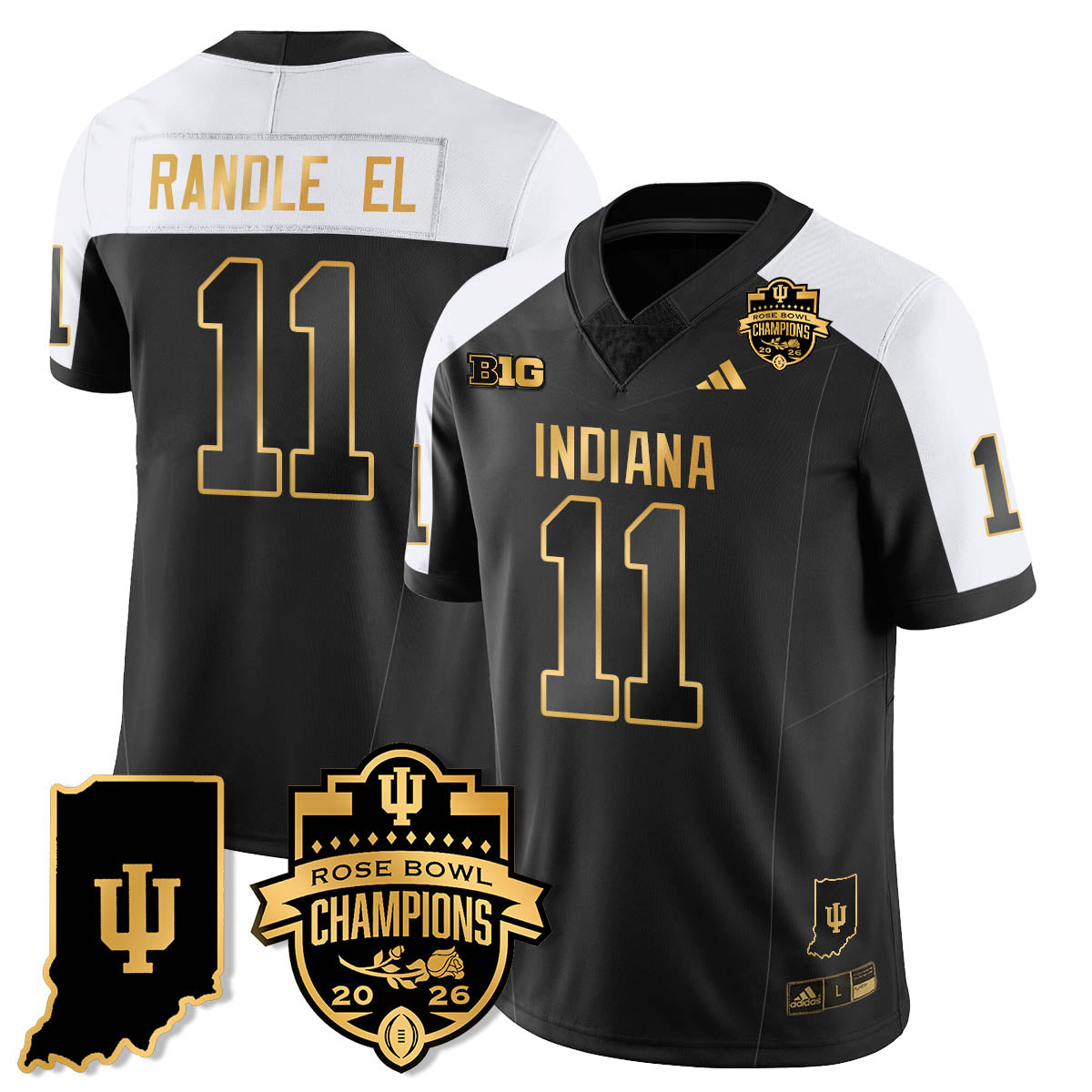 Indiana Hoosiers Vapor Limited Football Gold Jersey - Rose Bowl Champions-Cuztomshoes
